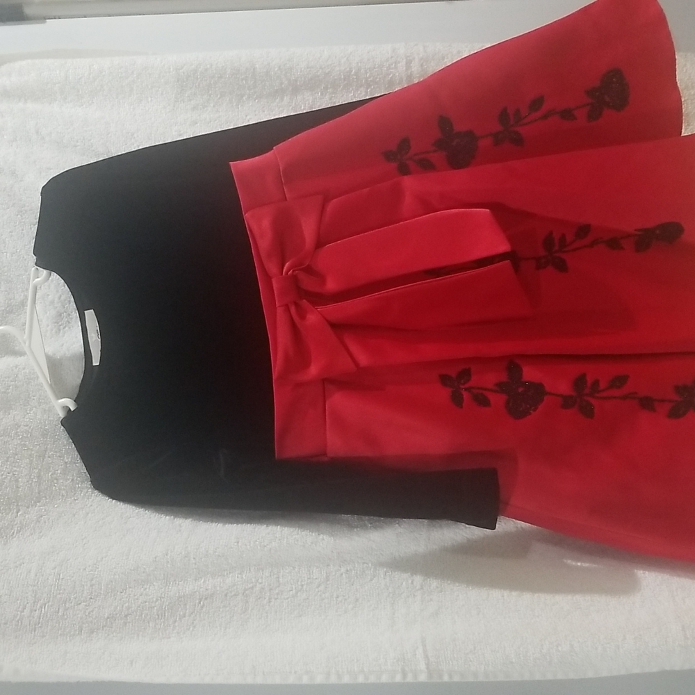 Girls beautiful black and red dress